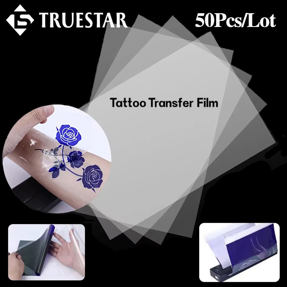 Transfer Paper Carbon - 50 Stück transparentes Tattoo Transfer film