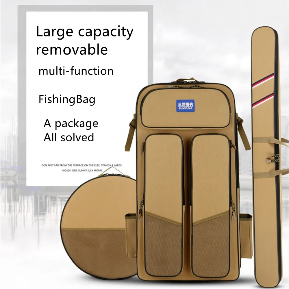 Embroidery Backpack Kit - Wasserdichter Rucksack Angelzubehör-Taschen Fischschutz-Pack Reise-Bergsteiger-Aufbewahrungswerkzeug 3-teiliges
