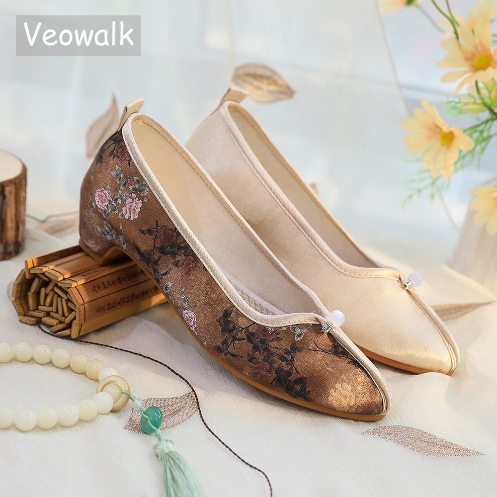 Embroidery Canvas - Veowalk Weiche Vintage Chinesische Stickerei Frauen