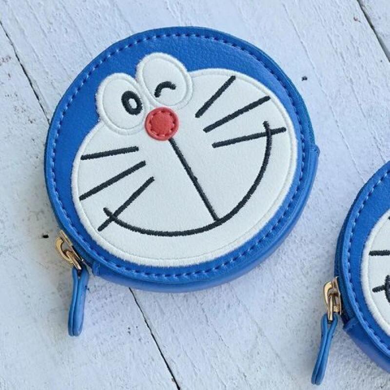 Embroidery Wallet - Doraemon Dorami PU-Stickerei Blink Mini Kreisförmige
