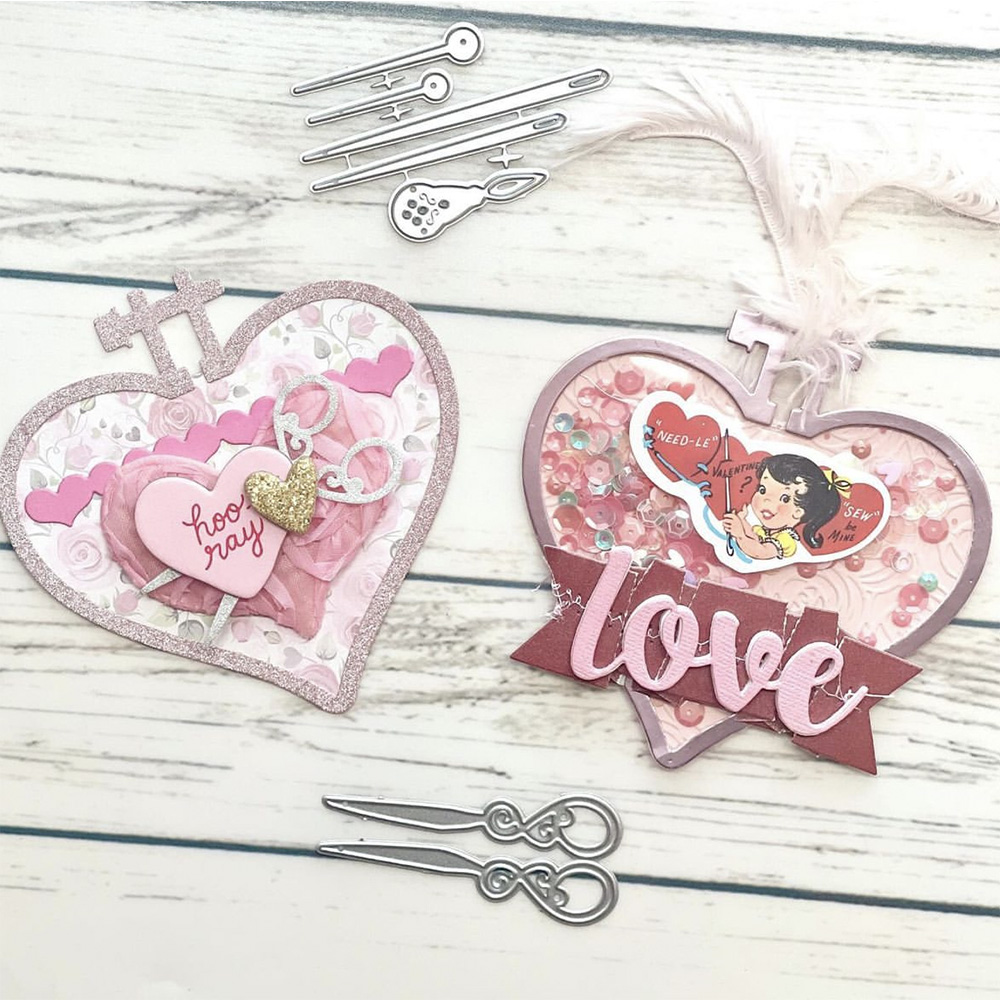 Embroidery Ring - Kscraft Herz Stickerei Reifen Metall Schneidwerk