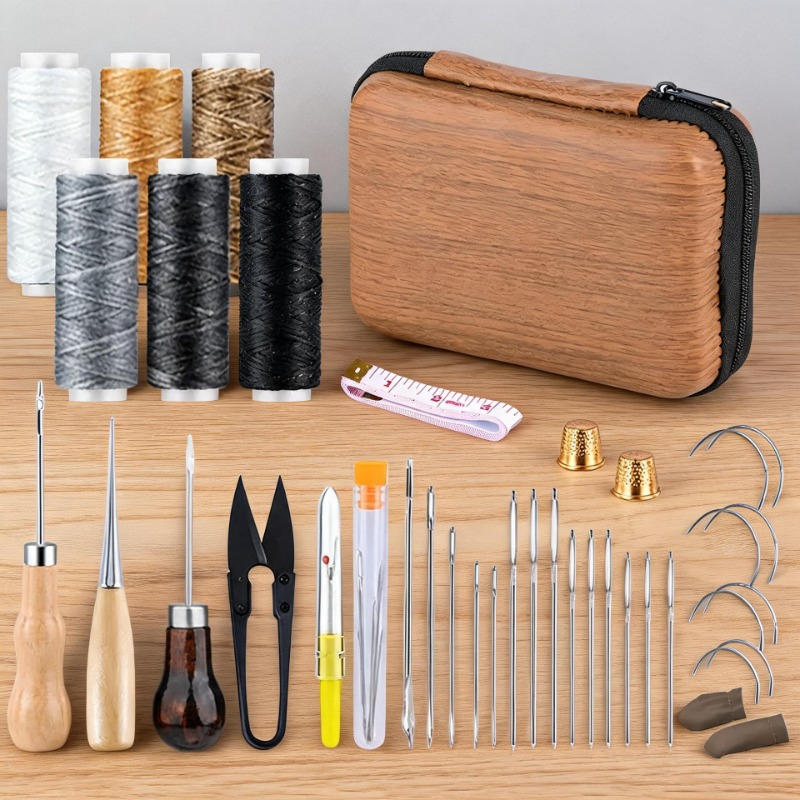 Embroidery Backpack Kit - Polsterreparatur-Set, Hochleistungs-Nähset mit Nadeln, Nähahlen für
