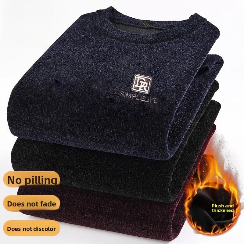 Embroidery Ideas - Pullover Herren Casual Pullover Einteiliger Samt