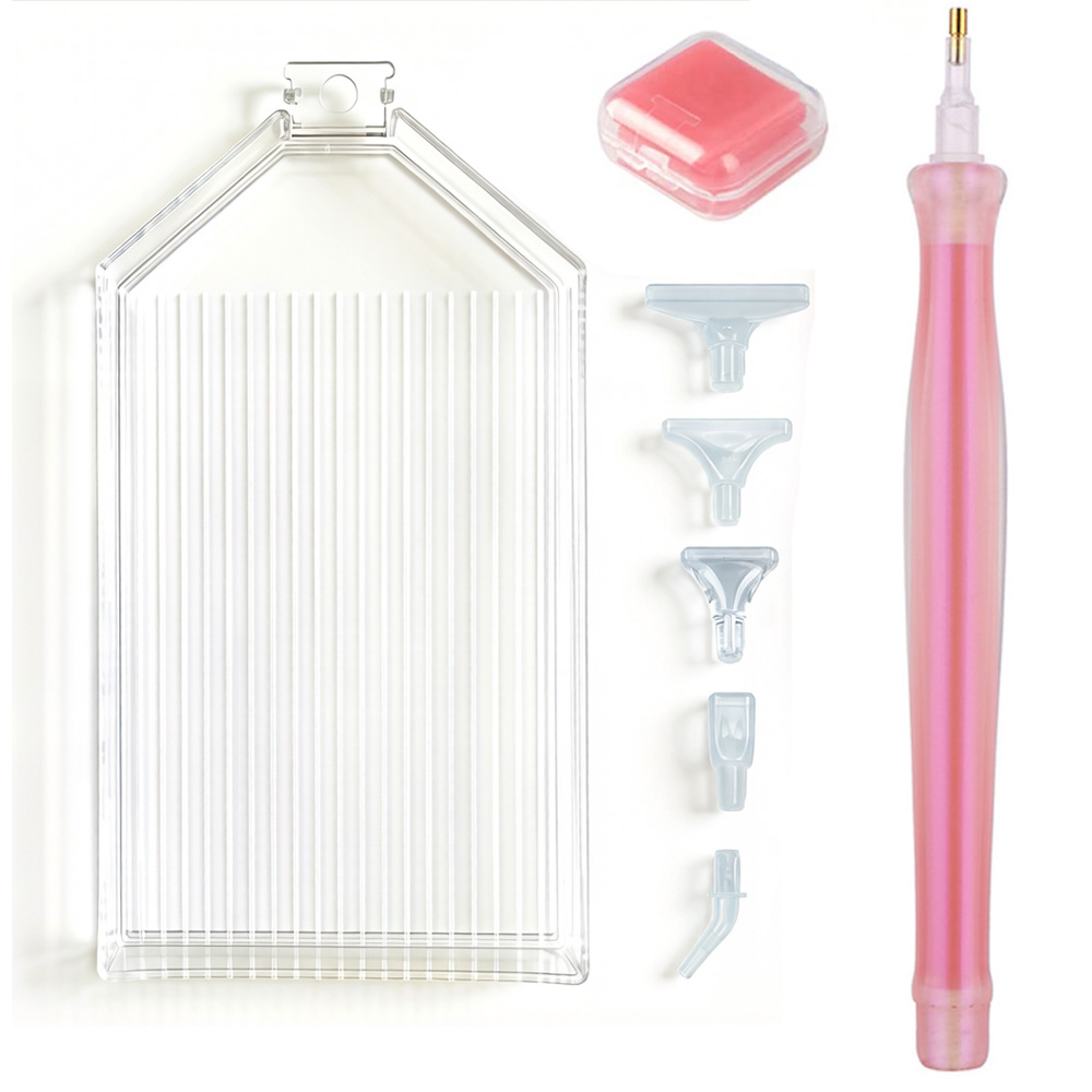 Embroidery Needle Pen - Diamantmalerei-Zubehör Stift-Set Nagelkunst-Strass-Picker, Punktierstifte mit Aufbewahrungsfach
