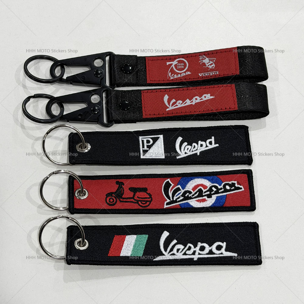 Embroidery Backpack Kit - Doppelseitig bestickter Autoschlüsselanhänger für Vespa Motorrad