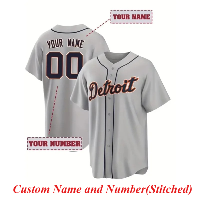 Embroidery Uniform - Personalisierter Name und Nummer Herren-Baseballtrikot mit