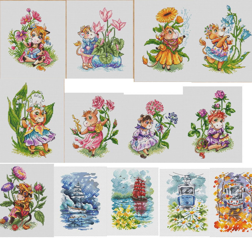 Embroidery Backpack Kit - Gezähltes Kreuzstich-Set für Stickereien, handgefertigte Handarbeiten,