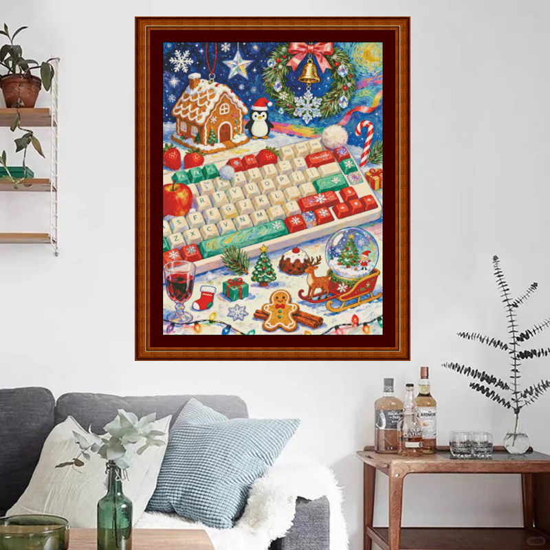 [ZZ7847-Weihnachten in einer M – Embroidery Canvas Bewertung und Preis