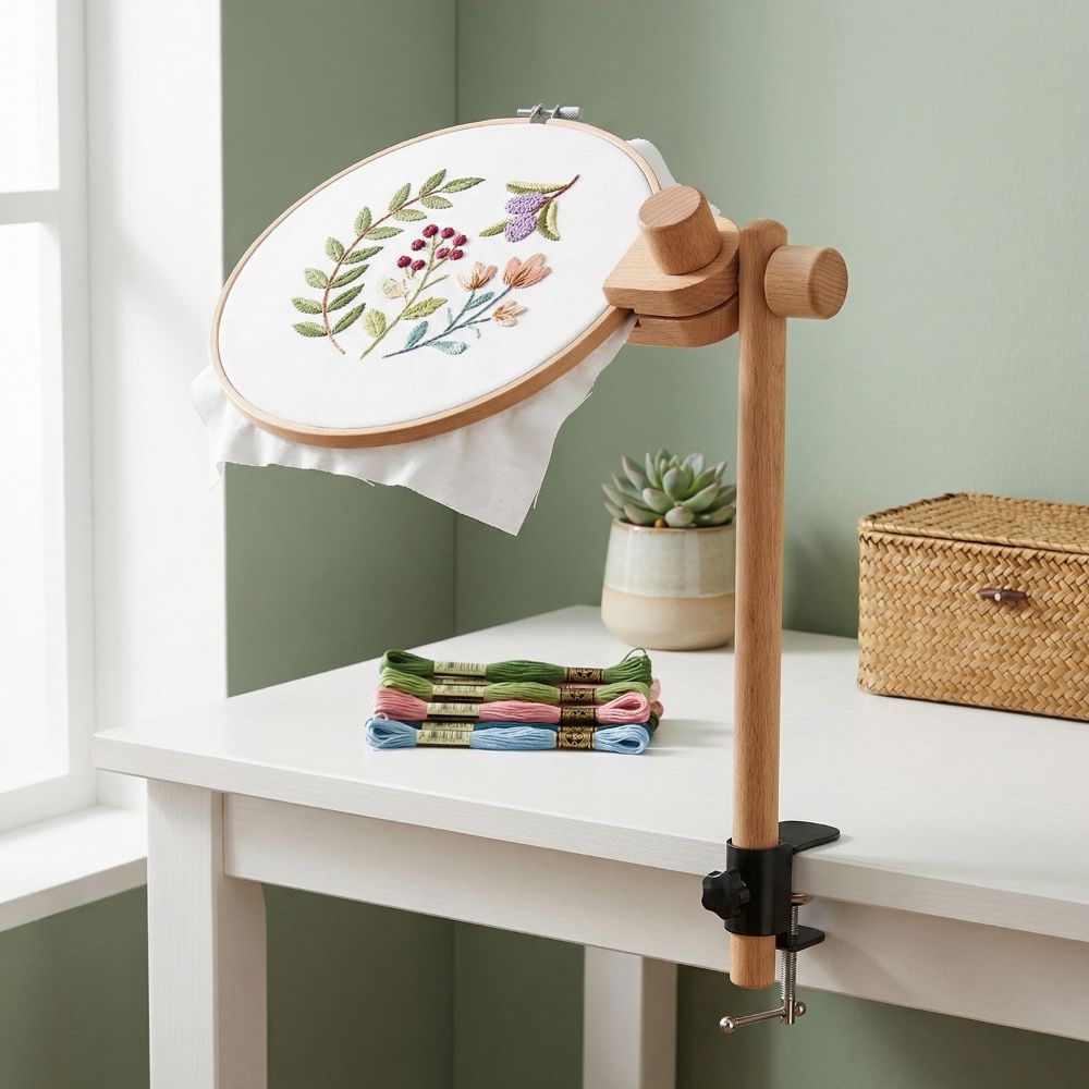 Buchenholz-Stickrahmenhalter m – Embroidery Hoop Stand Bewertung und Preis