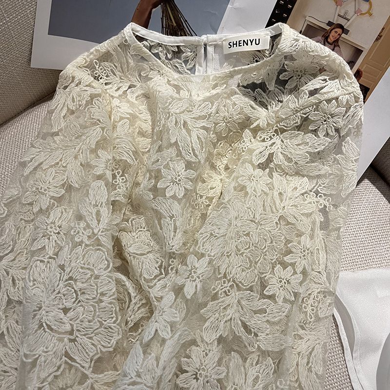 MEXZT Elegante Sheer Weiß Shir – Embroidery Ideas Bewertung und Preis