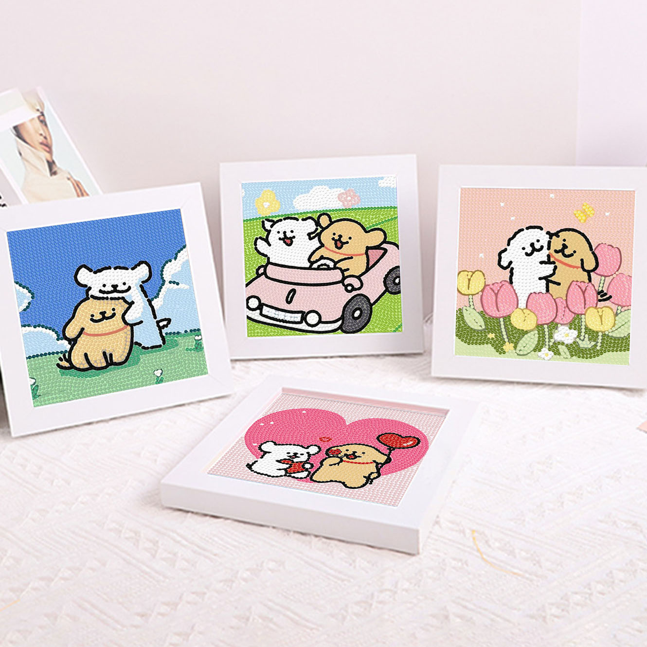 Cartoon-Linienhund Kristall-Di – Embroidery Gift Ideas Bewertung und Preis