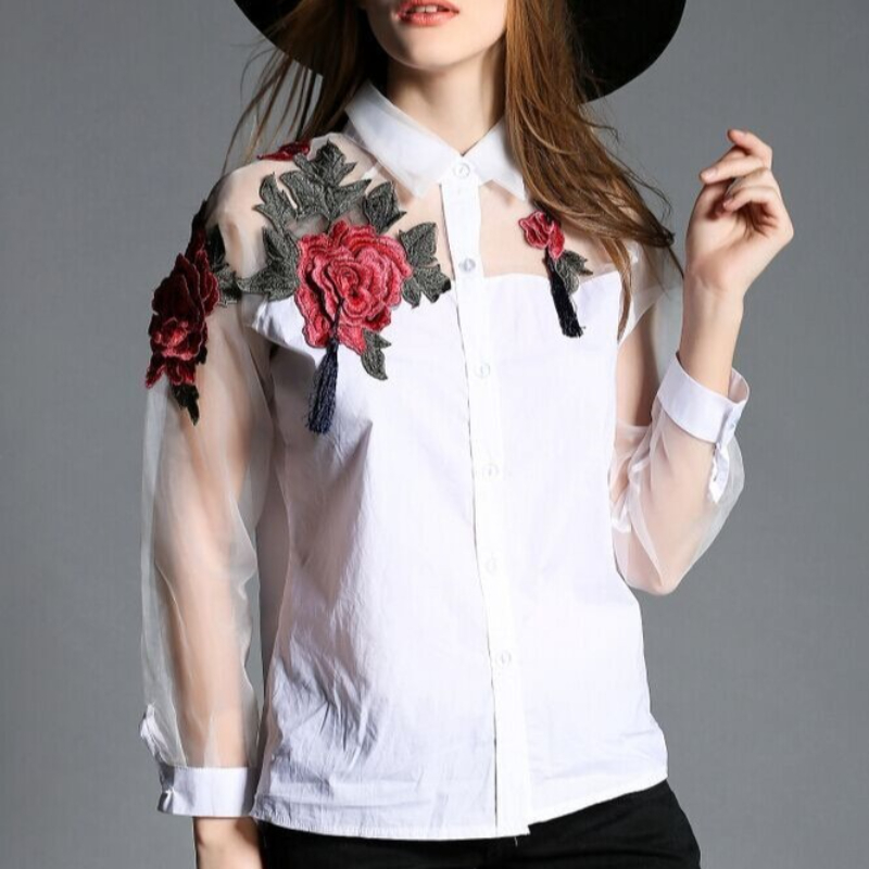 Damenmode Blumenstickerei Chif – Embroidery Underlay Bewertung und Preis