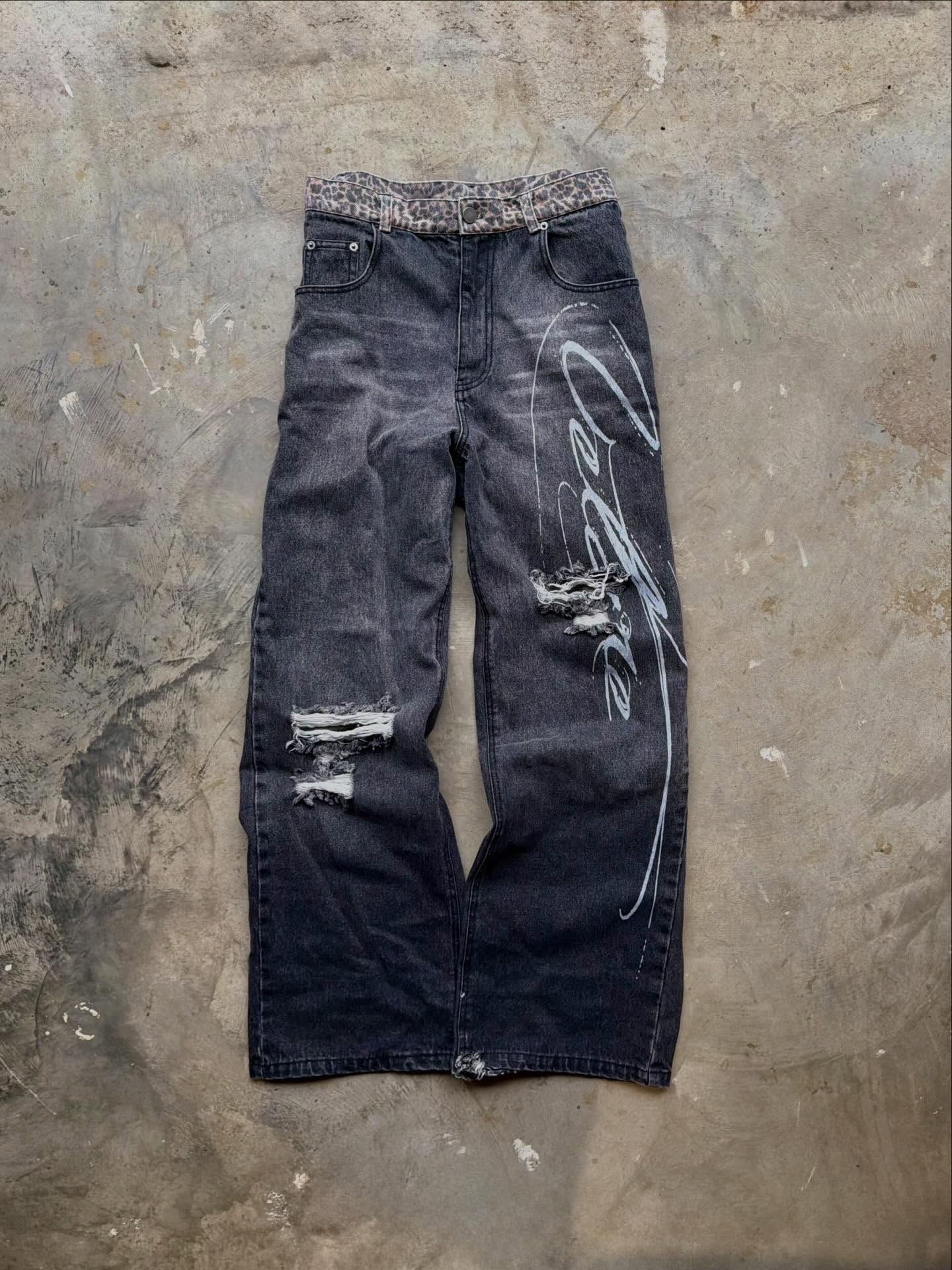 Jeans mit Leopardenmuster am S – Embroidery Ideas Bewertung und Preis