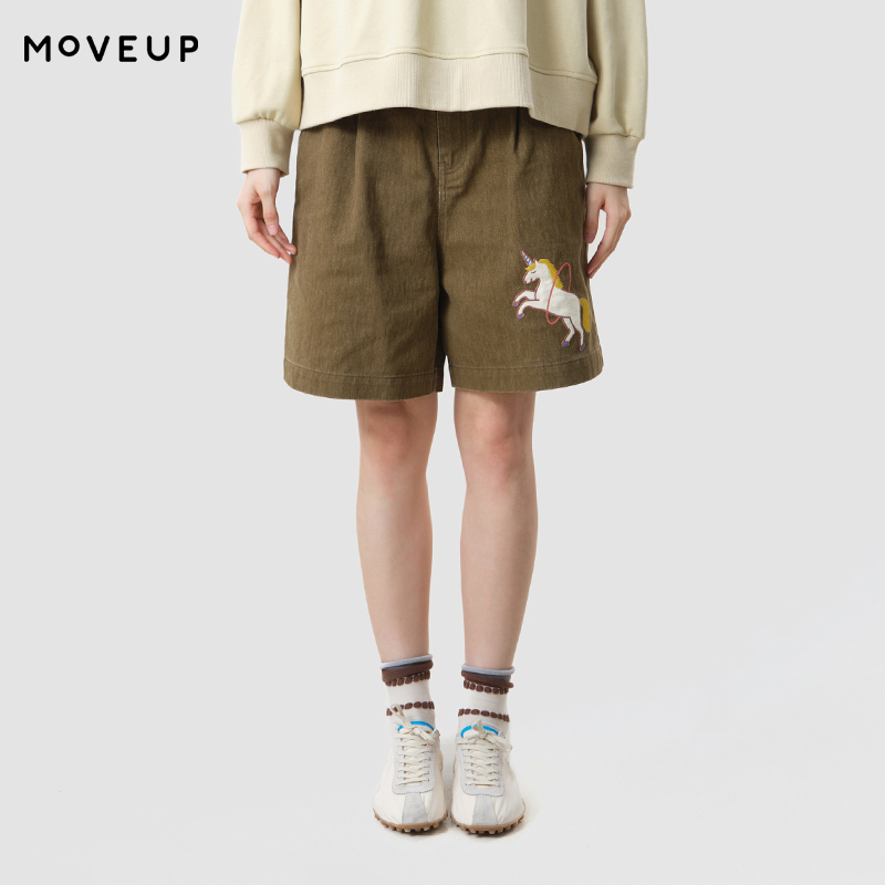 MOVEUP Damen Freizeitshorts 20 – Embroidery Unicorn Bewertung und Preis