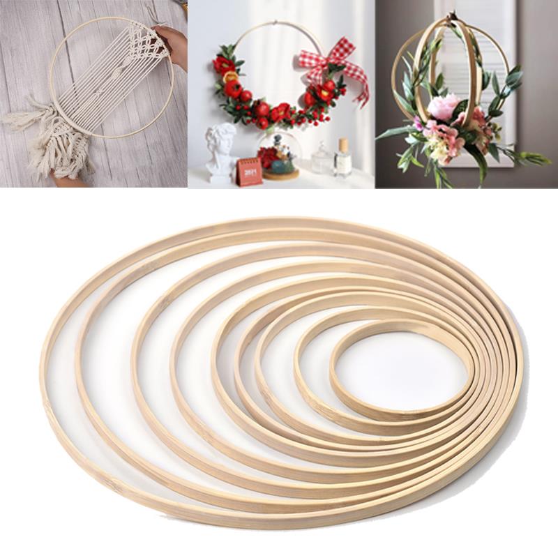 1/5Pcs 8-33cm Holz DIY Handgem – Embroidery Ring Bewertung und Preis